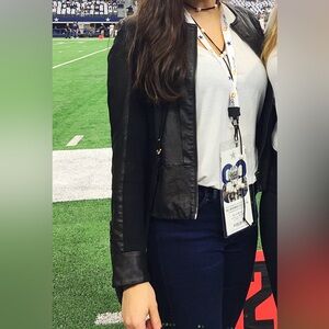 Black leather jacket